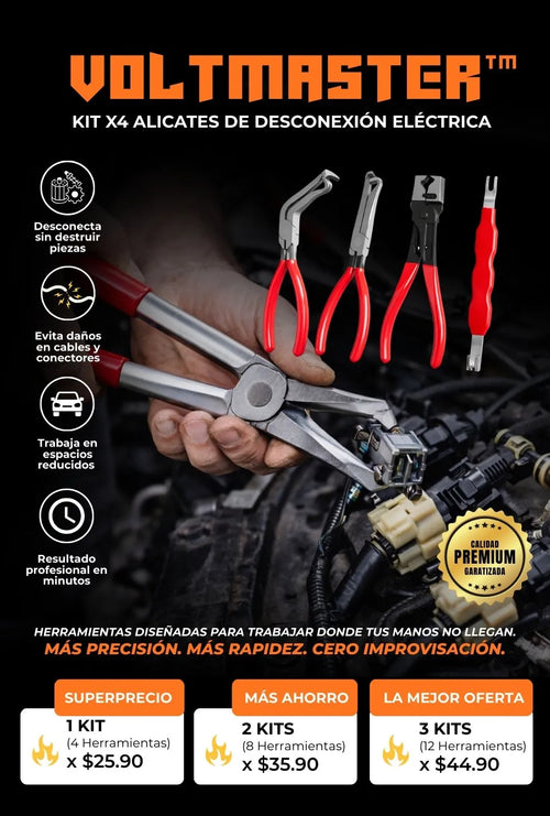 VoltMaster™ - Kit x4 alicates desconexión eléctrica