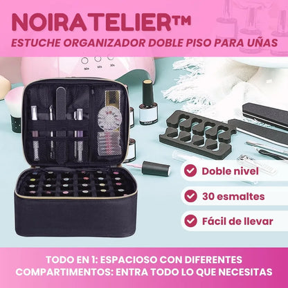 NoirAtelier™ - Estuche organizador para esmalte de uñas doble piso
