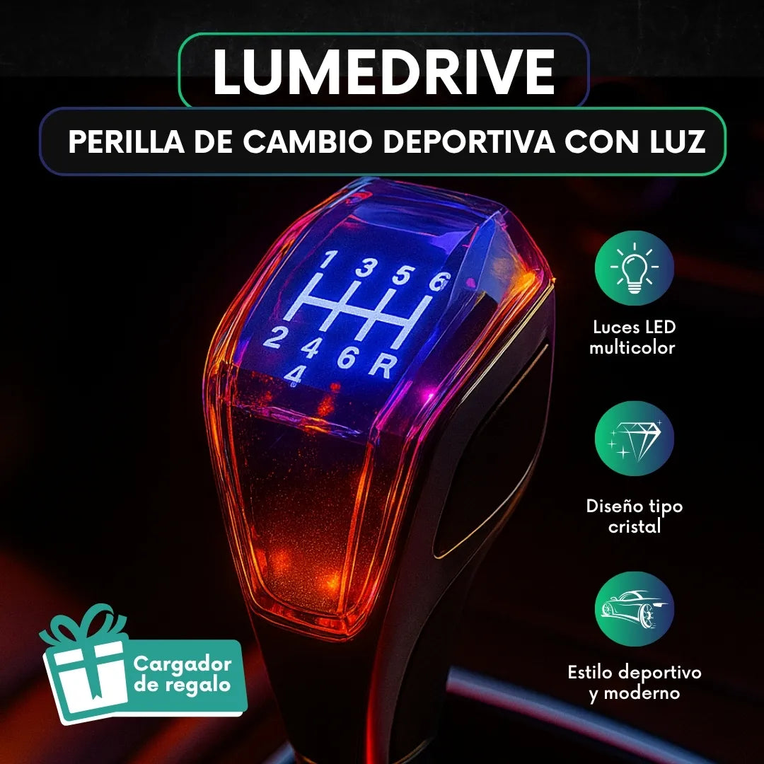 LumeDrive™ | Perilla de cambio deportiva con luz + regalo 🎁