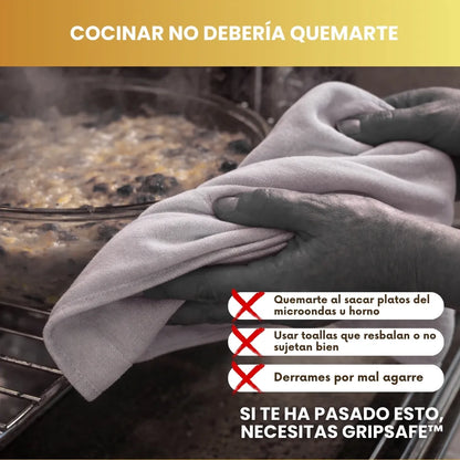 GripSafe™ - Pinza antideslizante anti quemaduras de silicona - Pack x 3