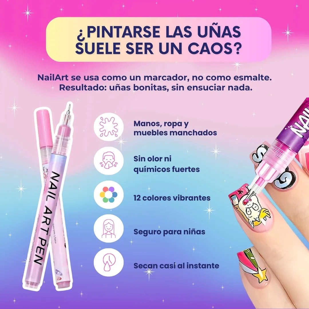 NailArt™ - Set de 12 marcadores acrílicos para decorar uñas