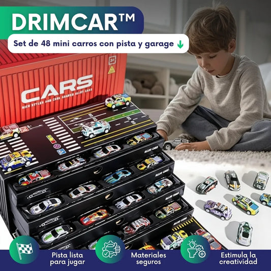 DRIMCAR™ - Set de 48 mini coches con pista y garage