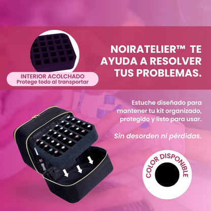 NoirAtelier™ - Estuche organizador para esmalte de uñas doble piso