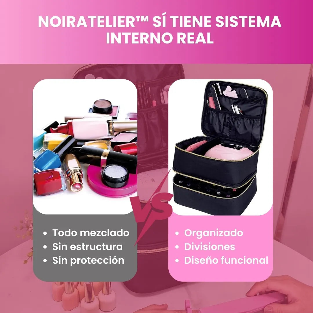 NoirAtelier™ - Estuche organizador para esmalte de uñas doble piso