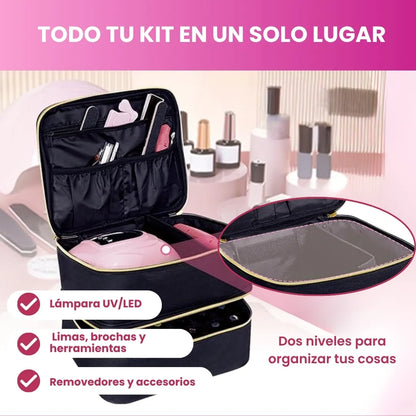 NoirAtelier™ - Estuche organizador para esmalte de uñas doble piso