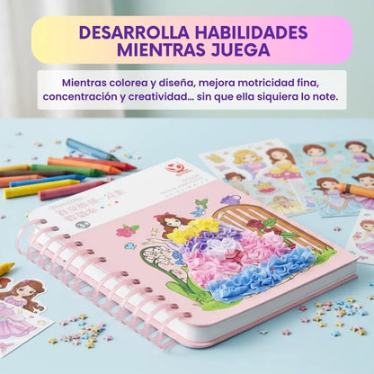 ArtCraft™ – Cuaderno 3D de Diseño y Coloreo de Princesas