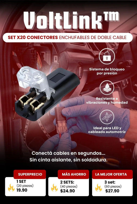 VoltLink™ - Set x20 conectores enchufables de doble cable de bajo voltaje