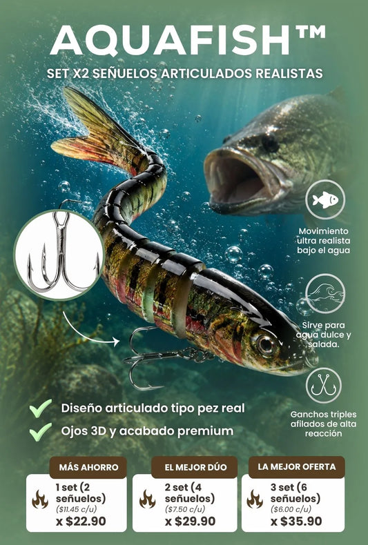 AquaFish™ - Set x2 señuelos articulados realistas