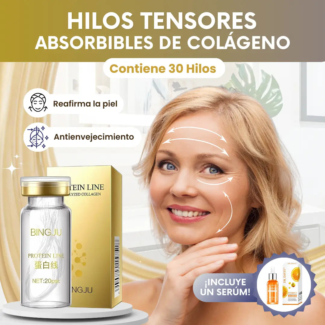 Set hilos tensores absorbibles de colágeno + Serúm 🎁