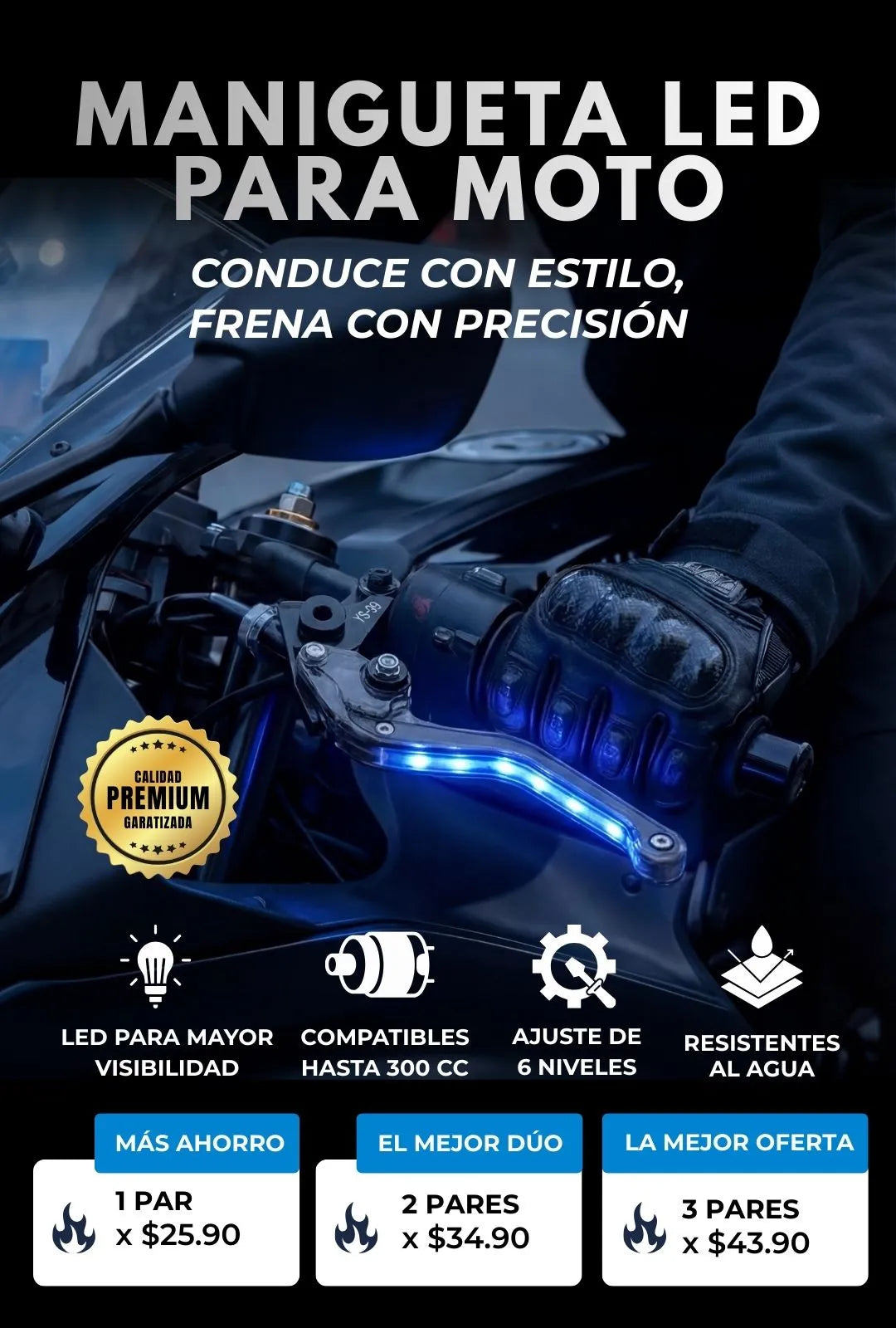 Maniguetas para moto